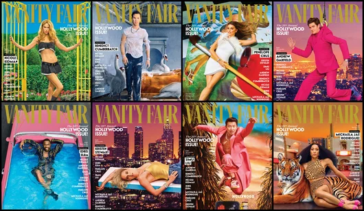Холивудският брой на Vanity Fair: 200 чифта обувки, 100 костюма и... 4 лебеда в банята на Къмбърбач