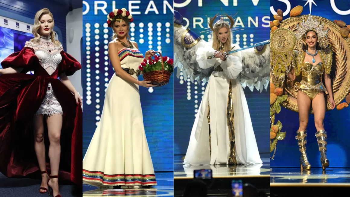Miss Universe: Украйна показа криле и меч, Русия - имперски плащ, а България - кошница с рози